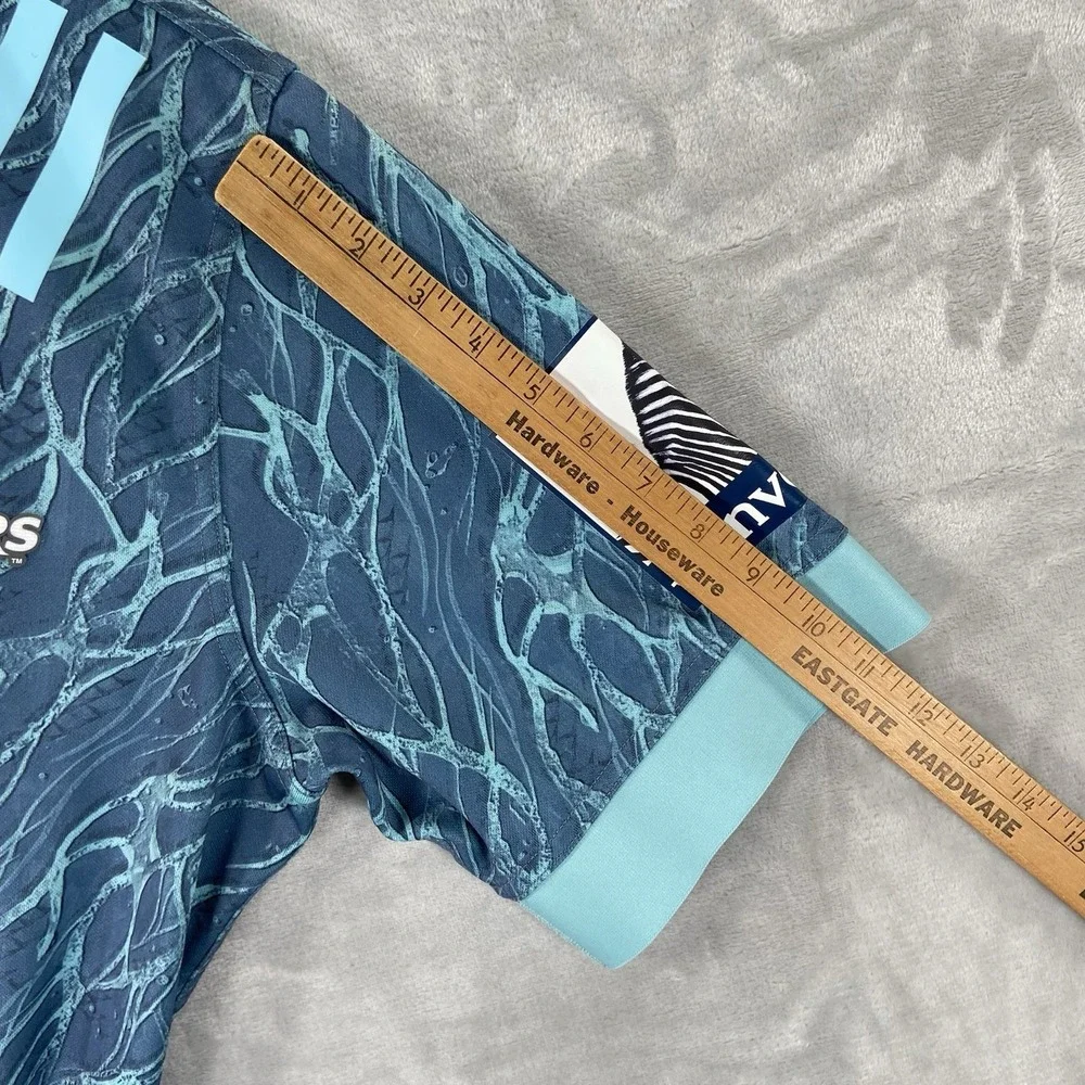 Adidas Rugby Jersey Mens XL Crusaders 2019 PrimeBlue Abstract AOP Fiji Airways